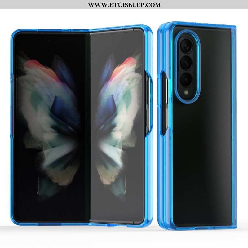 Futerały do Samsung Galaxy Z Fold 3 5G Przezroczyste Kolorowe Krawędzie